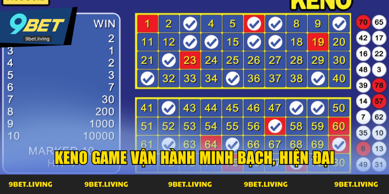 Keno game vận hành minh bạch, hiện đại